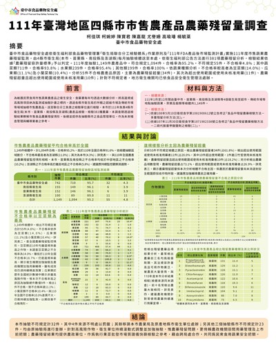 80X100cm-111年臺灣地區四縣市市售農產品農藥殘留量調查海報(1120922)_fin
